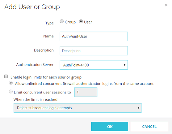 Screenshot of the Add User or Group window.